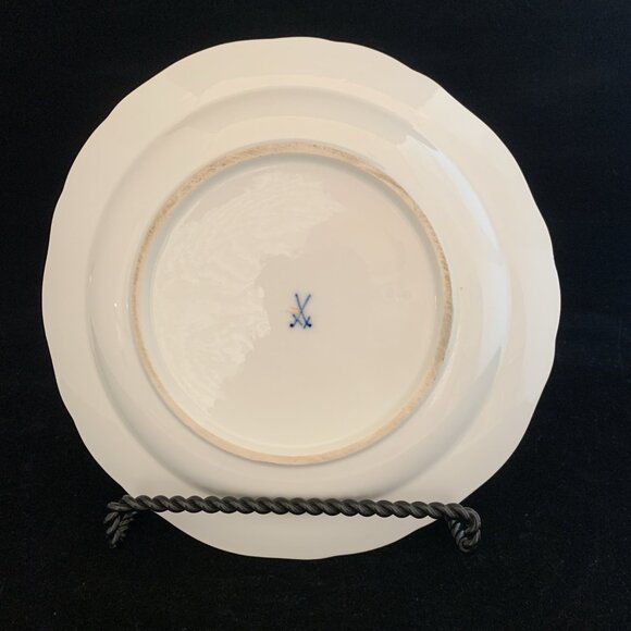 6 Antique Meissen Porcelain Plates 18th Century Hand Painted Floral Rococo 8.25" - Picture 14 of 14